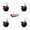 Service Caster 2'' Antique Metal Hood Twin Caster Locking Nylon Wheel 5/16 Thread Stem, 4PK SCC-TS02S50D-NYS-WA-B-5161810-4 - alternate 2